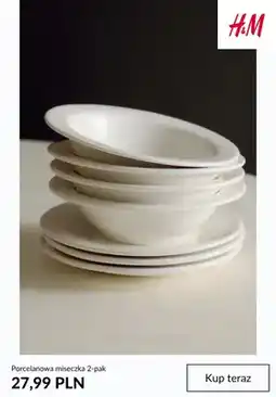 H&M Porcelanowa miseczka 2-pak H & M oferta