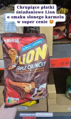 ALDI Płatki śniadaniowe Lion Triple Crunchy ze słonym karmelem oferta