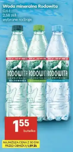 Delikatesy Centrum Woda mineralna Rodowita oferta