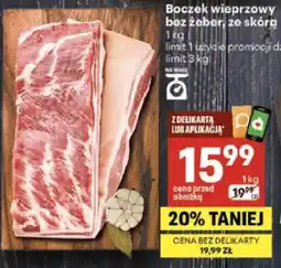 Delikatesy Centrum Boczek wieprzowy bez żeber, ze skórą oferta