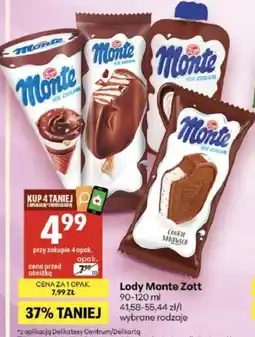 Delikatesy Centrum Lody Monte Zott oferta