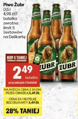 Delikatesy Centrum Piwo Żubr oferta