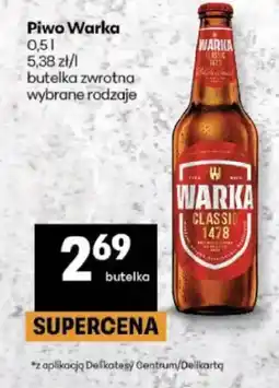 Delikatesy Centrum Piwo Warka oferta