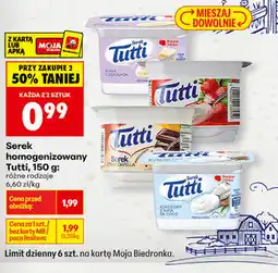 Biedronka Serek homogenizowany Tutti oferta