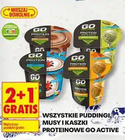 Biedronka Puddingi, musy i kaszki proteinowe Go Active oferta