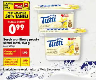 Biedronka Serek waniliowy prosty skład Tutti oferta