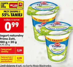 Biedronka Jogurt naturalny Primo Zott oferta