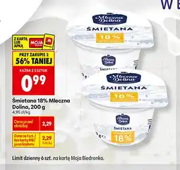 Biedronka Śmietana Mleczna Dolina 18% oferta