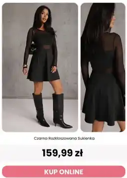 Renee Czarna rozkloszowana sukienka Reneé oferta
