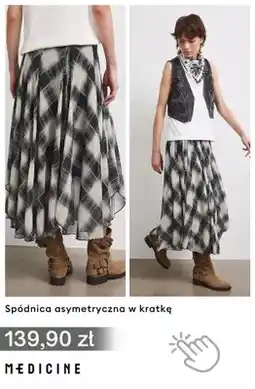 Medicine Spódnica asymetryczna w kratkę Medicine oferta