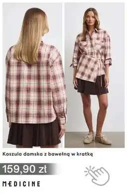 Medicine Koszula damska z bawełną w kratkę Medicine oferta