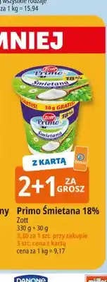 E.Leclerc Primo śmietana Zott 18% oferta