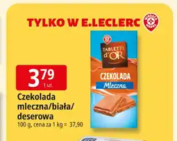 E.Leclerc Czekolada mleczna Tablette d'Or oferta