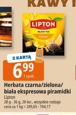 E.Leclerc Herbata czarna ekspresowa piramidki Lipton oferta