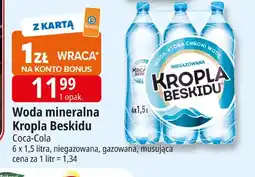 E.Leclerc Woda mineralna niegazowana Kropla Beskidu 6-pak oferta