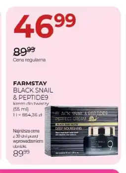 Jawa Drogerie Krem do twarzy Black Snail & Peptide9 Farmstay oferta