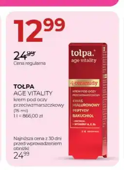 Jawa Drogerie Krem pod oczy przeciwzmarszczkowy Age Vitality Tołpa oferta