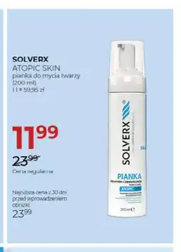 Jawa Drogerie Pianka do mycia twarzy Atopic Skin Solverx oferta