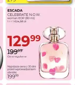 Jawa Drogerie Woda perfumowana Celebrate N.O.W. Escada oferta
