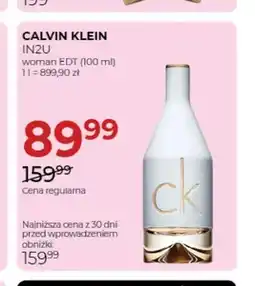 Jawa Drogerie Woda toaletowa IN2U Calvin Klein oferta