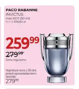 Jawa Drogerie Woda toaletowa Invictus Paco Rabanne oferta