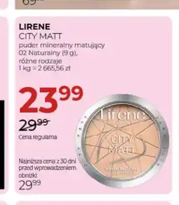 Jawa Drogerie Puder mineralny matujący City Matt 02 Naturalny Lirene oferta