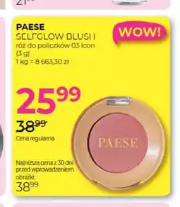 Jawa Drogerie Róż do policzków Selfglow Blush 03 Icon Paese oferta