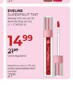 Jawa Drogerie Żelowy tint do ust Superfruit Tint 01 Acerola Pop Eveline oferta