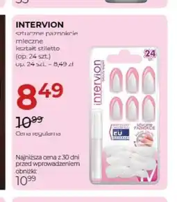 Jawa Drogerie Sztuczne paznokcie mleczne kształt stiletto Intervion oferta