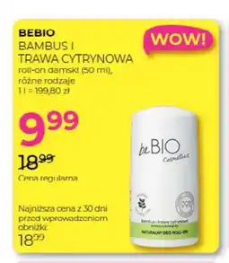 Jawa Drogerie Roll-on damski Bambus i Trawa Cytrynowa beBio oferta
