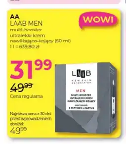 Jawa Drogerie Multi-booster ultralekki krem nawilżająco-kojący LAAB Men AA oferta