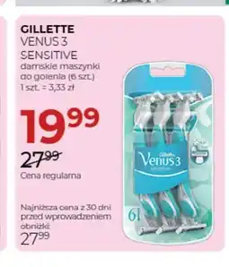 Jawa Drogerie Maszynki do golenia damskie Venus 3 Sensitive 6-pak Gillette oferta
