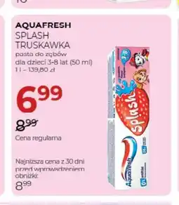 Jawa Drogerie Pasta do zębów dla dzieci 3-8 lat Aquafresh Splash Truskawka oferta