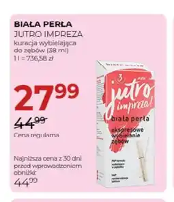 Jawa Drogerie Kuracja wybielająca do zębów Biała Perła Jutro Impreza oferta