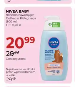 Jawa Drogerie Mleczko nawilżające Delikatna Pielęgnacja Nivea Baby oferta
