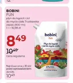 Jawa Drogerie Płyn do kąpieli i żel do mycia ciała Truskawka zapas Bobini Fun oferta