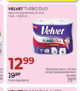 Jawa Drogerie Ręcznik papierowy Velvet Turbo Duo 2-pak oferta