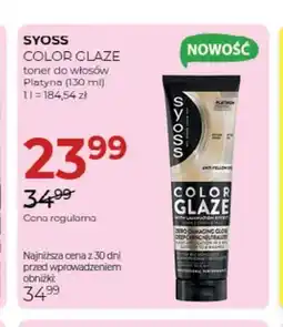 Jawa Drogerie Toner do włosów Color Glaze Platyna Syoss oferta