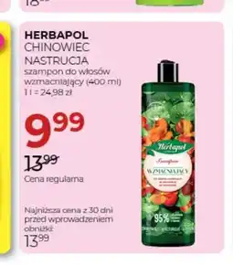 Jawa Drogerie Szampon do włosów wzmacniający Herbapol Chinowiec Nasturcja oferta