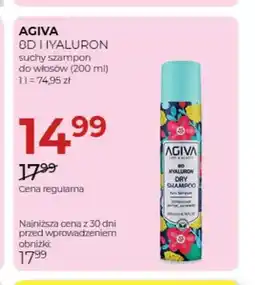 Jawa Drogerie Suchy szampon do włosów 8D Hyaluron Agiva oferta