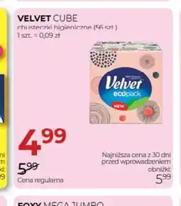 Jawa Drogerie Chusteczki higieniczne Velvet Cube oferta