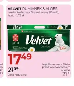 Jawa Drogerie Papier toaletowy 3-warstwowy Velvet Rumianek & Aloes 10-pak oferta