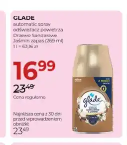 Jawa Drogerie Odświeżacz powietrza Automatic Spray Drzewo Sandałowe Jaśmin zapas Glade oferta