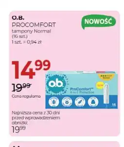 Jawa Drogerie Tampony Normal O.B. ProComfort oferta