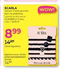 Jawa Drogerie Zestaw frotek gumek 5w1 na plakietce czarne smile serce GUM185CZ Ecarla oferta