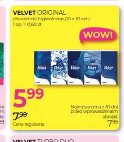 Jawa Drogerie Chusteczki higieniczne Velvet Original 10-pak 10 szt oferta
