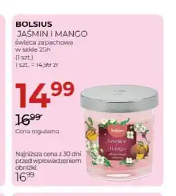 Jawa Drogerie Świeca zapachowa w szkle 25h Jaśmin i Mango Bolsius oferta