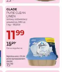 Jawa Drogerie Żelowy odświeżacz powietrza Pure Clean Linen Glade oferta