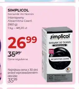 Jawa Drogerie Barwnik do tkanin intensywny Aksamitna Czerń Simplicol oferta
