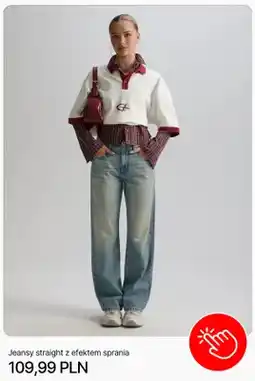 Cropp Jeansy straight z efektem sprania Cropp oferta